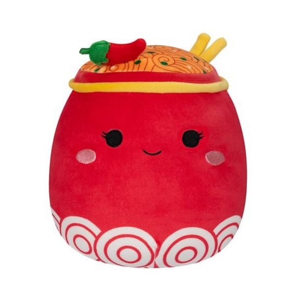 NEW 2023 Squishmallow 8" Odion The Chili Spicy Ramen Noodles Bowl Plush Toy NWT - Picture 1 of 2